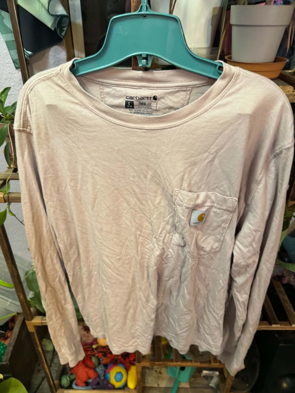 Carhartt Women's Long Sleeve Pocket Tee - Pale Pink